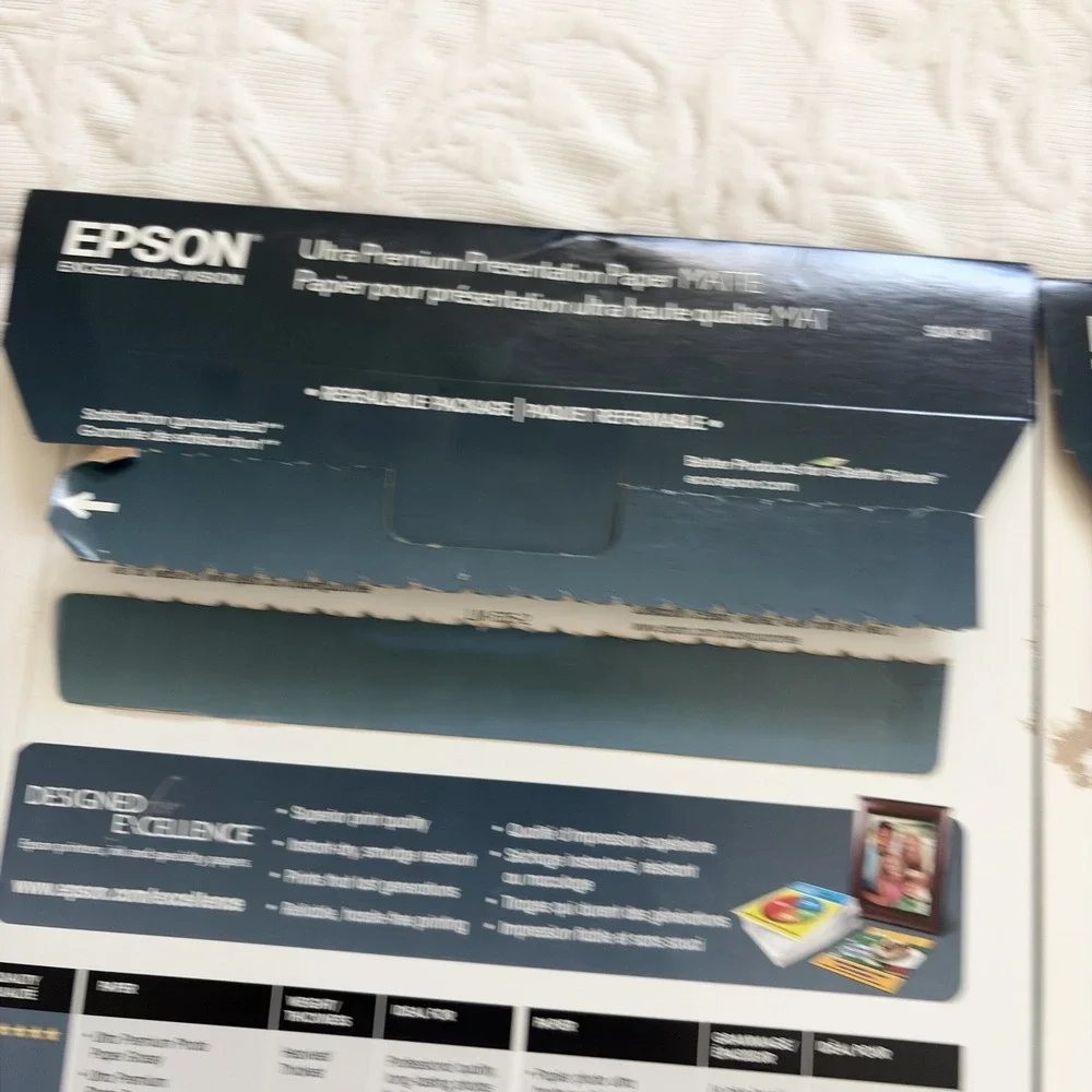 Lot Of 2 Epson Ultra Premium Presentation Paper Matte 8.5x11 50 Sheets READ